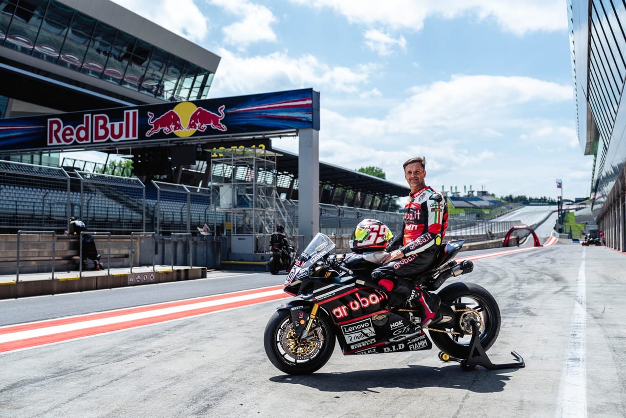 Ignacio Milán with a Ducati Panigale race bike at the Red Bull Ring