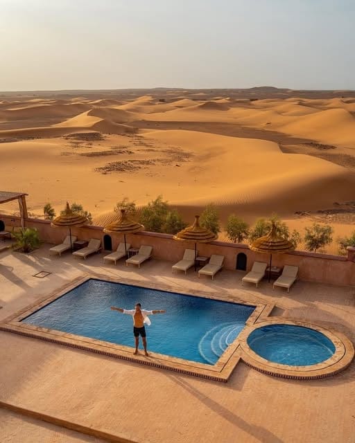 Hotel with a pool during the GTlife Desert Experience