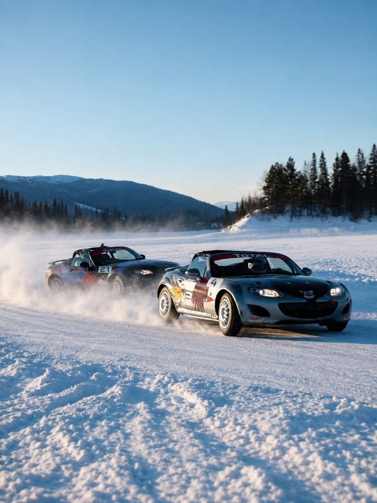 Mazda MX-5 in snow, GTlife Winter Stage