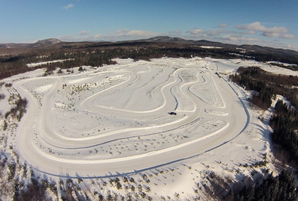 Aerial view of the GTlife Winter Stage ice circuit