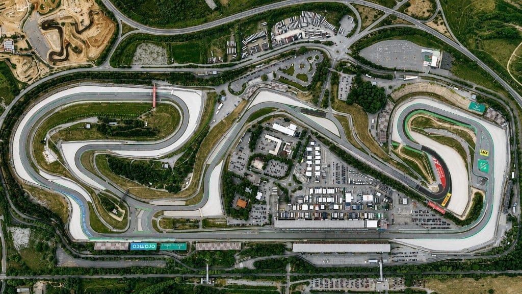 Aerial view of the Circuit de Barcelona-Catalunya in Montmeló, GTlife track day