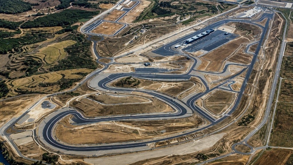 Motorland Aragón circuit layout at sunset, GTlife track days